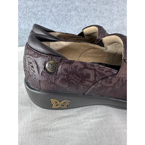 Alegria Women's sz 34 (US 4.5) Keli PRO Choco Emboss Paisley Clogs Nursing Shoes - Picture 6 of 9